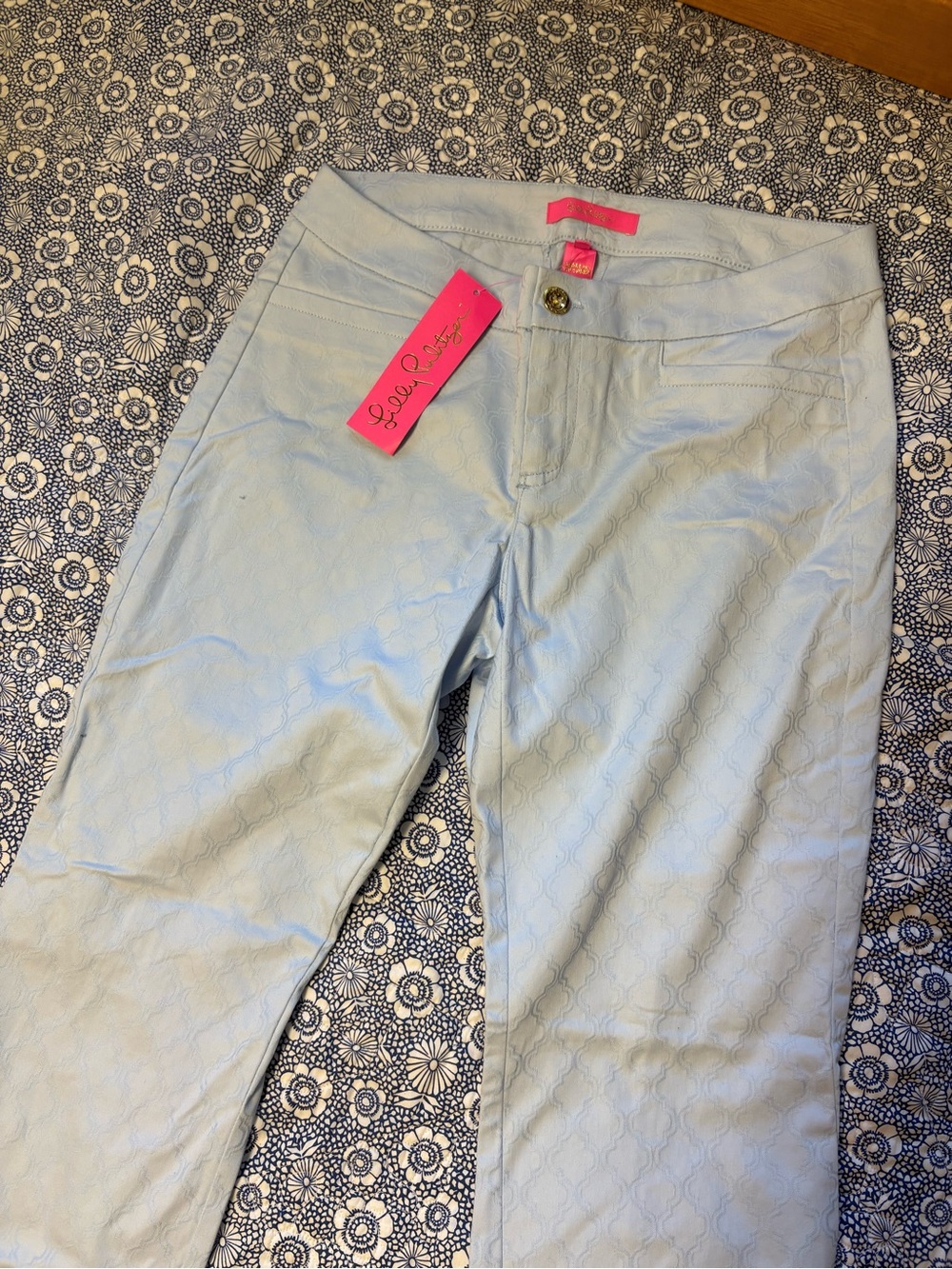 Lilly Pulitzer Light Blue Patterned Women’s Kelly ankle pant